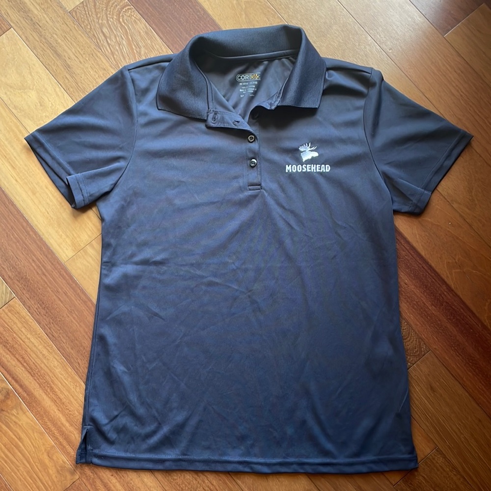 Ladie’s Moosehead Grey Golf Polo, size small